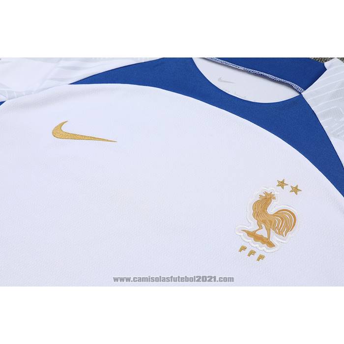 Fato de Treino Franca Manga Curta 2022-2023 Branco - Calcas Curta